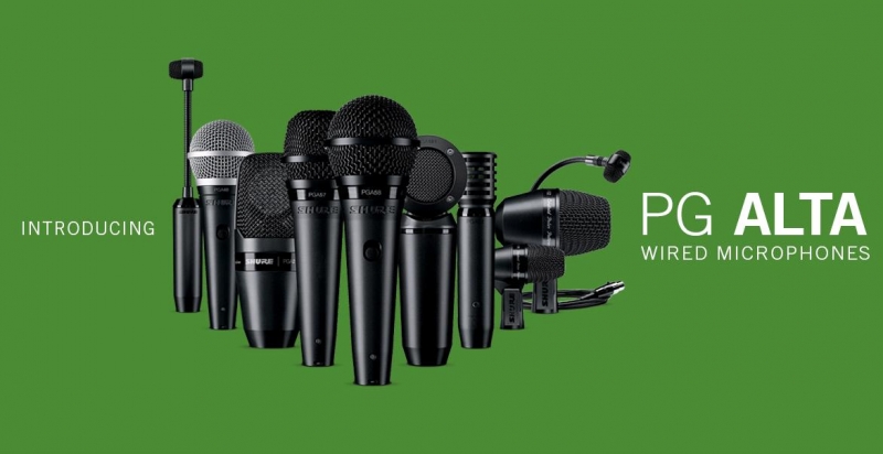 Новая линейка микрофонов SHURE для начинающих музыкантов: PG ALTA™ RANGE
