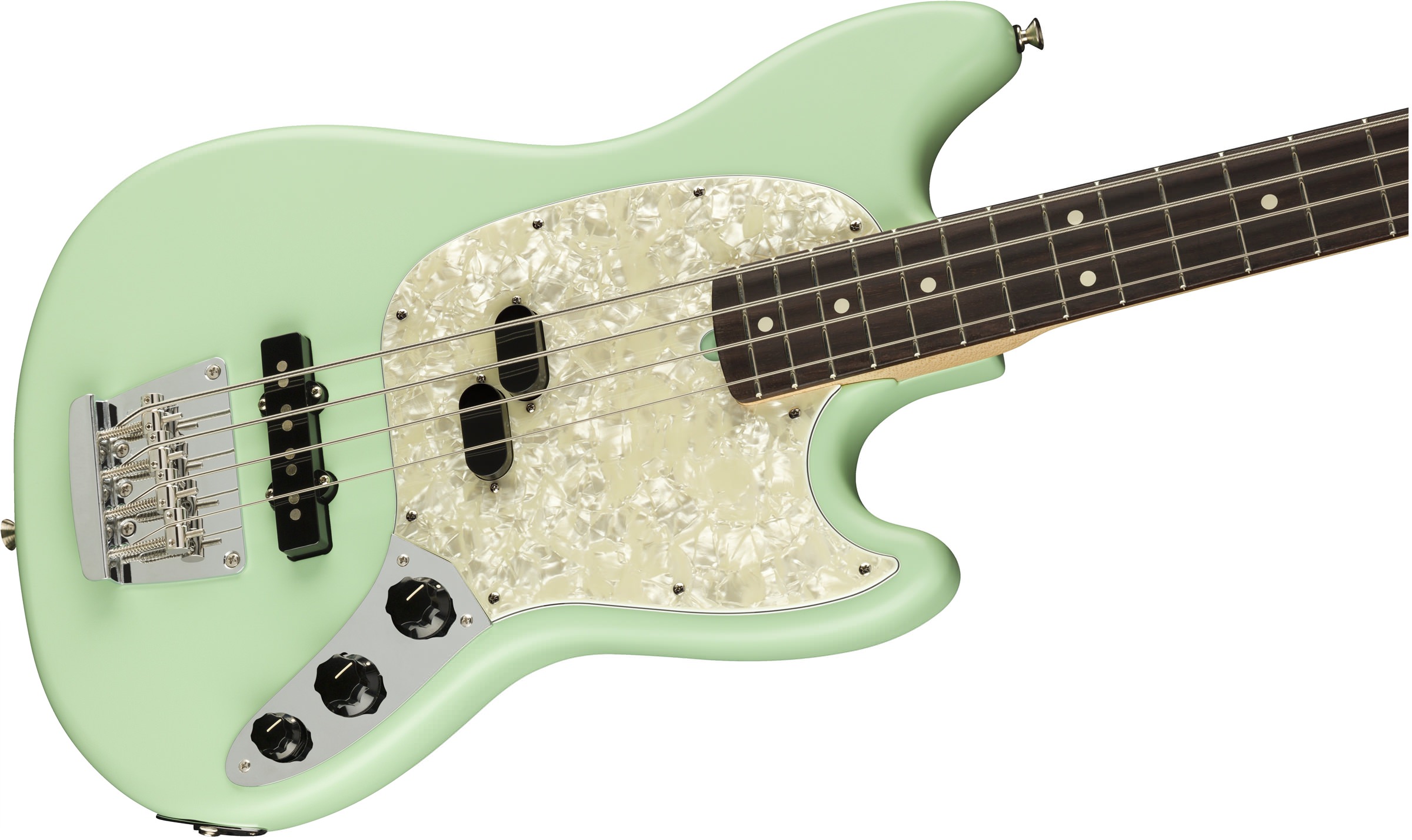 fender mustang bass surf green