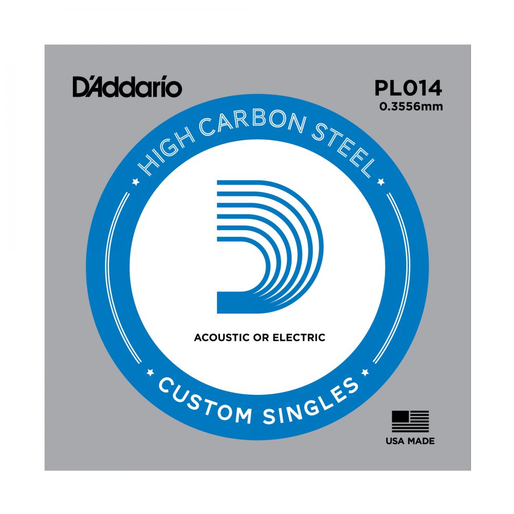 Одиночная струна для акустической и электрогитары D ADDARIO PL014