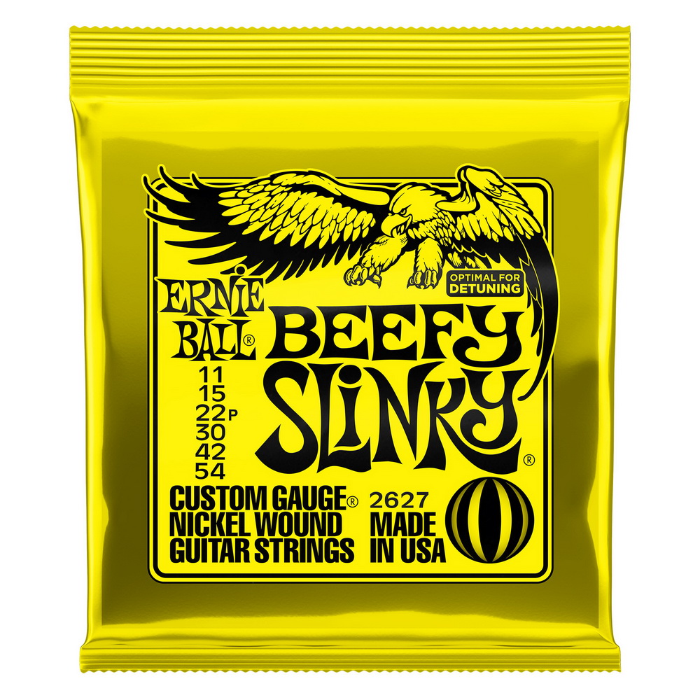 ERNIE BALL 2627 Beefy Slinky Nickel Wound Electric Guitar Strings - 11-54  Gauge - купить в Музторге недорого: струны для электрогитар, цены