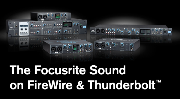 Аудиоинтерфейсы серии Focusrite Saffire поддерживают стандарт Thunderbolt