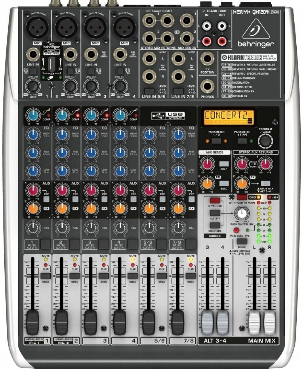 Behringer qx1204usb подключение к компьютеру