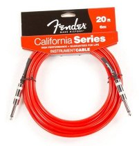 FENDER 20` CALIFORNIA INSTRUMENT CABLE CANDY APPLE RED - фото 1