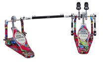 IRON COBRA HP900PWMPR Power Glide Twin Pedal, Psychedelic Rainbow