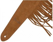 

SUEDE FRINGE STRAP BROWN, Коричневый, SUEDE FRINGE STRAP BROWN