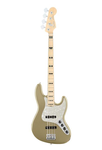 

American Elite Jazz Bass® V Maple Fingerboard Champagne, Желтый